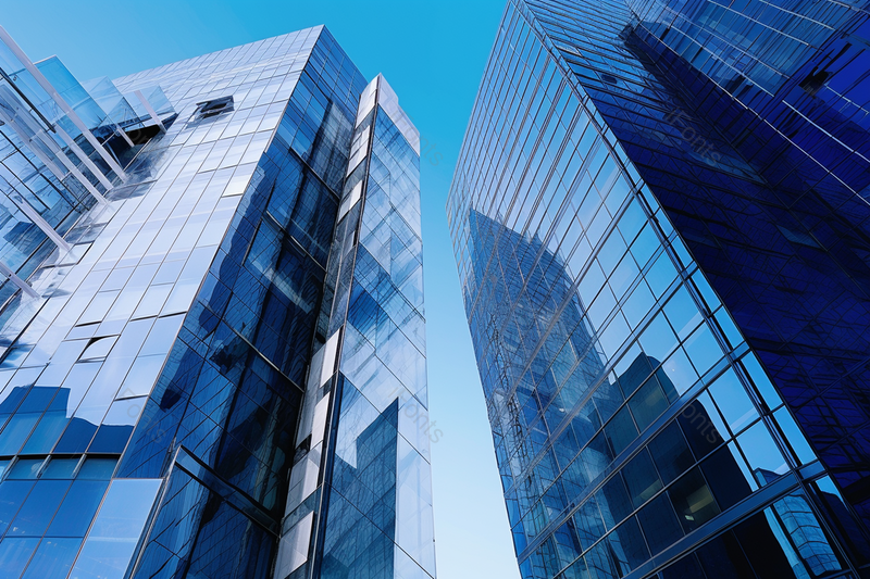 蓝色的天空仰观图摩天高楼大厦建筑摄影图,高清,摄影图,摄影图片,图片大全,摄影图免费下载